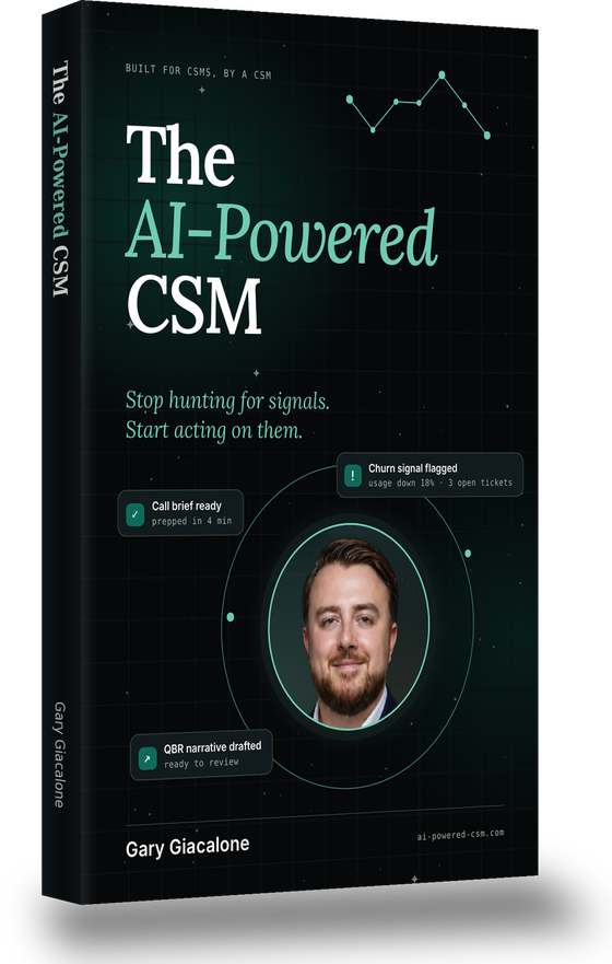 The AI-Powered CSM by Gary Giacalone, shown as a paperback